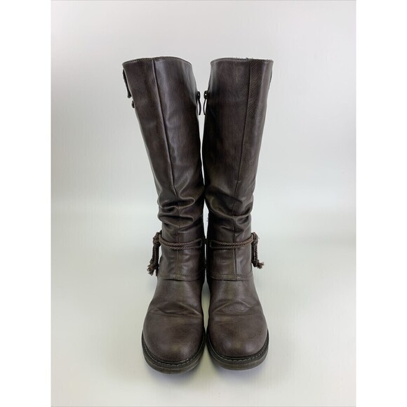 Patrizia Spring Step Museropett Boot Tall Brown Faux Leather Faux Fur Lined 7 - Picture 3 of 14